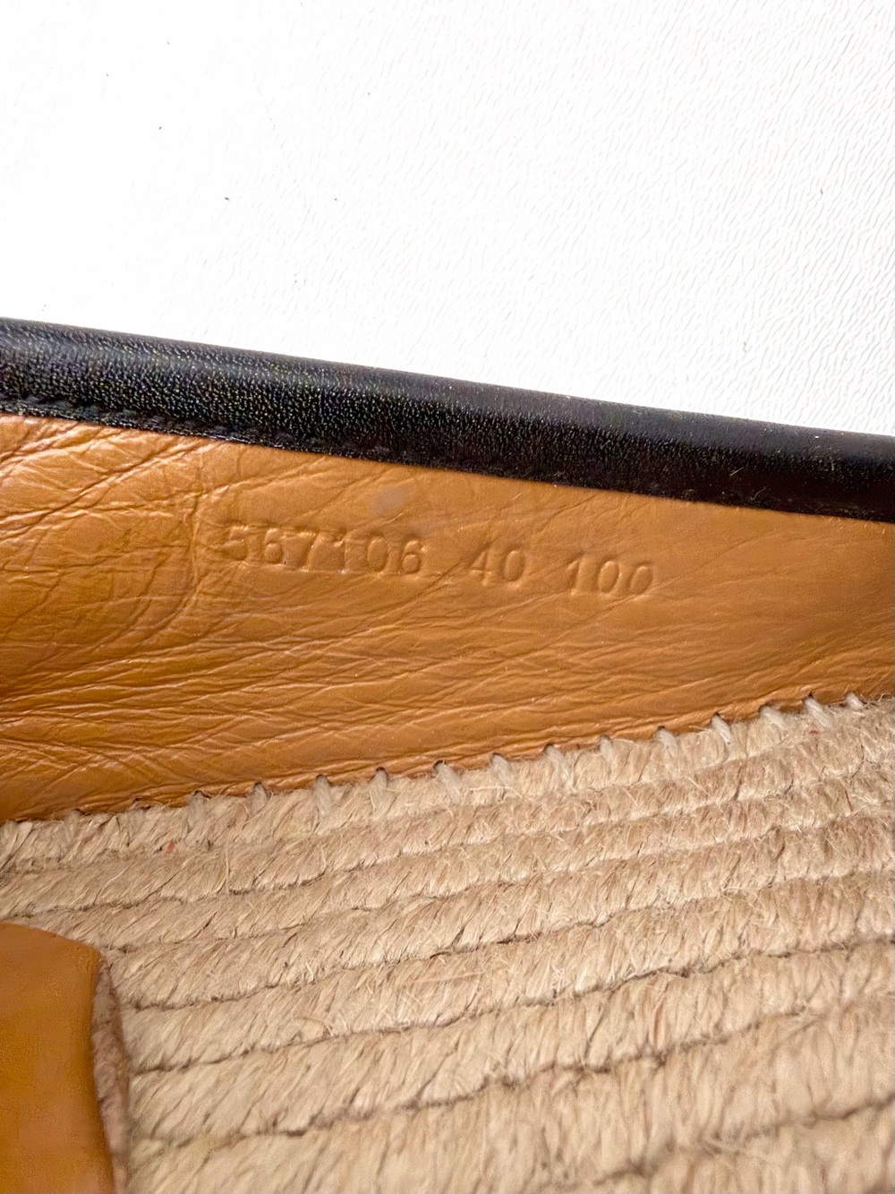 GUCCI | Micro GG Guccissima Monogram Leather Espadrille Flats Black‎ EU 40 - Picture 10 of 12